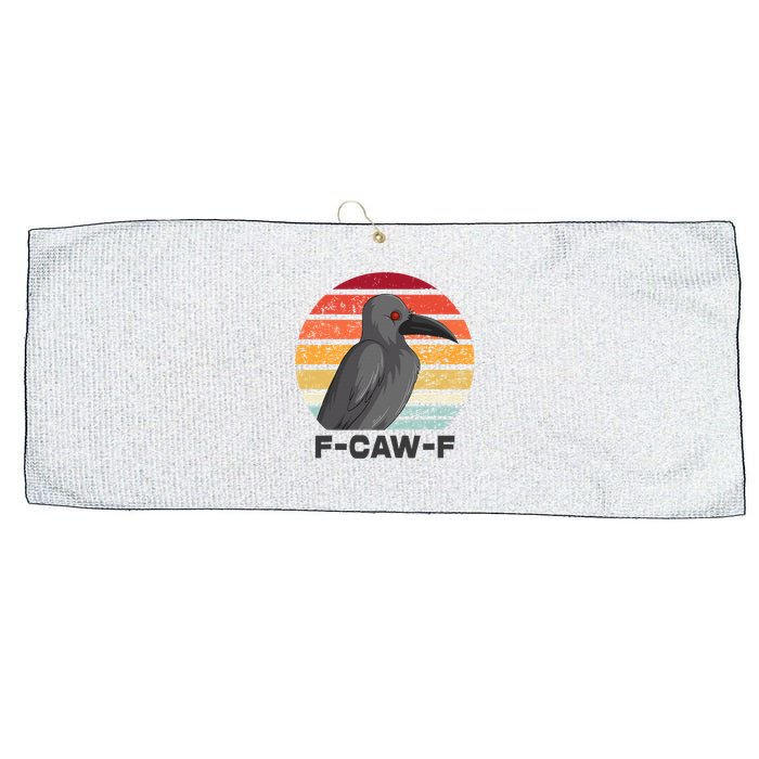 F Caw F Crow Bird Large Microfiber Waffle Golf Towel