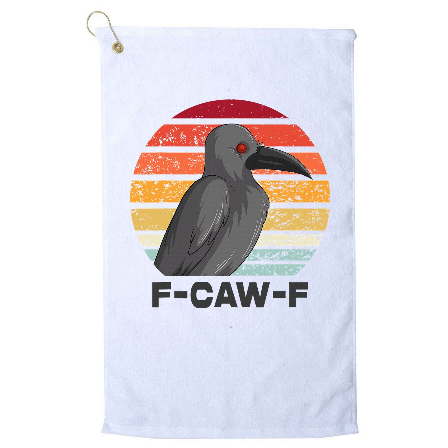 F Caw F Crow Bird Golf Towel