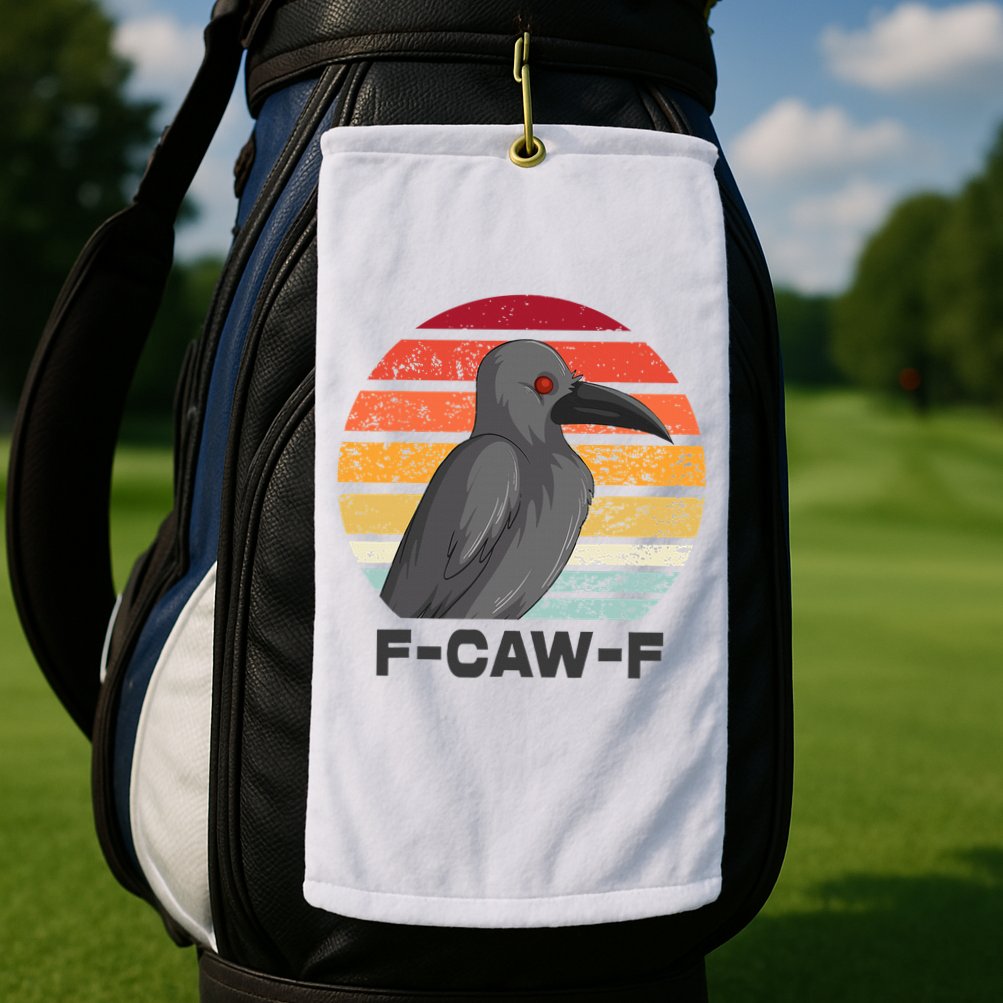 F Caw F Crow Bird Golf Towel