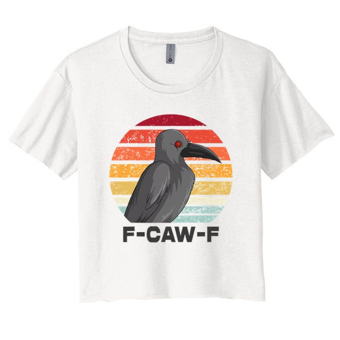 F Caw F Crow Bird Women's Crop Top Tee