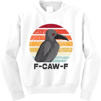 F Caw F Crow Bird Kids Sweatshirt