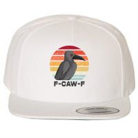 F Caw F Crow Bird Wool Snapback Cap