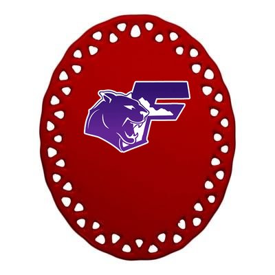 Franklin Cougars Ceramic Oval Ornament