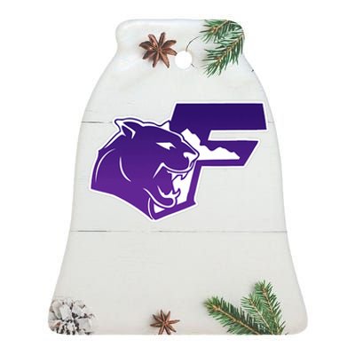 Franklin Cougars Ceramic Bell Ornament