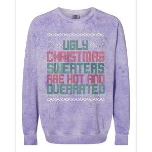 Funny Christmas For Ugly Sweater Party Colorblast Crewneck Sweatshirt