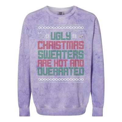 Funny Christmas For Ugly Sweater Party Colorblast Crewneck Sweatshirt