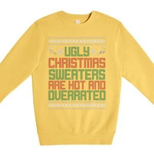 Funny Christmas For Ugly Sweater Party Premium Crewneck Sweatshirt