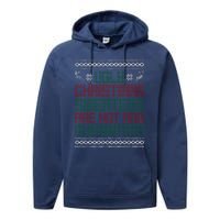 Funny Christmas For Ugly Sweater Party Performance Fleece Hoodie