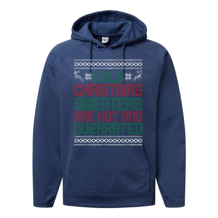 Funny Christmas For Ugly Sweater Party Performance Fleece Hoodie