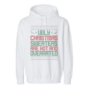 Funny Christmas For Ugly Sweater Party Garment-Dyed Fleece Hoodie