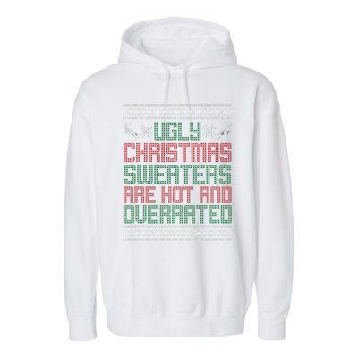 Funny Christmas For Ugly Sweater Party Garment-Dyed Fleece Hoodie