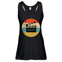 Filmmaker Clapboard Film Director Lover Retro Vintage Sunset Ladies Essential Flowy Tank