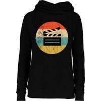 Filmmaker Clapboard Film Director Lover Retro Vintage Sunset Womens Funnel Neck Pullover Hood