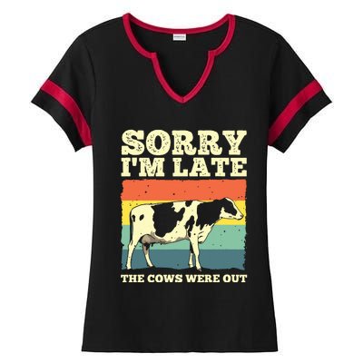 Funny Cow For Men Women Cow Farmer Herd Farming Animal Lover Ladies Halftime Notch Neck Tee