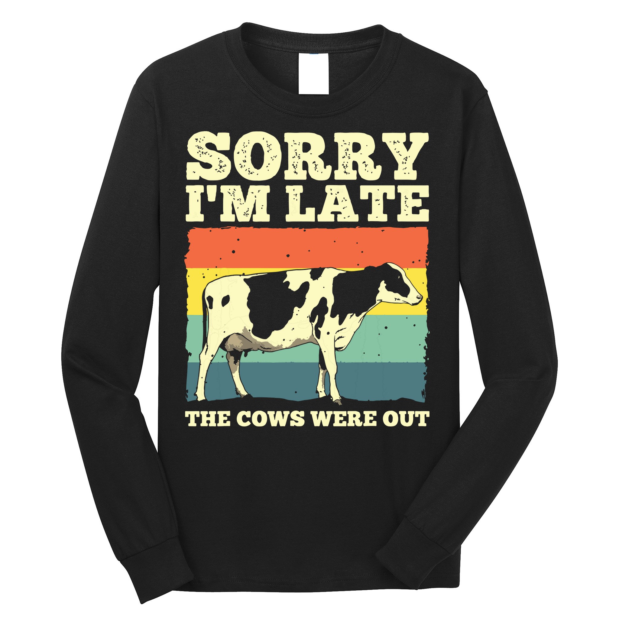 Funny Cow For Men Women Cow Farmer Herd Farming Animal Lover Long Sleeve Shirt