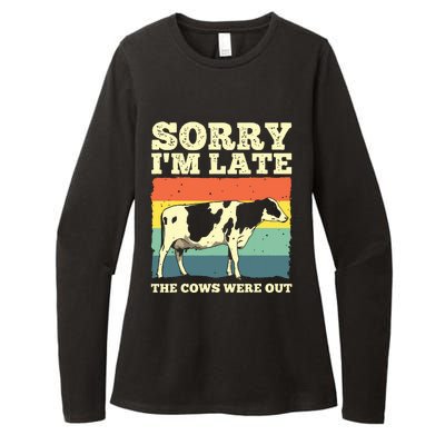 Funny Cow For Men Women Cow Farmer Herd Farming Animal Lover Womens CVC Long Sleeve Shirt