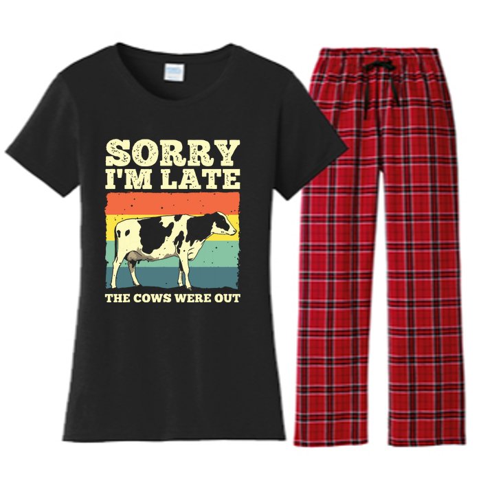 Funny Cow For Men Women Cow Farmer Herd Farming Animal Lover Women's Flannel Pajama Set