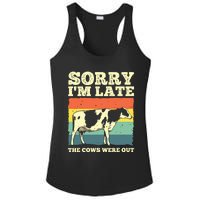 Funny Cow For Men Women Cow Farmer Herd Farming Animal Lover Ladies PosiCharge Competitor Racerback Tank