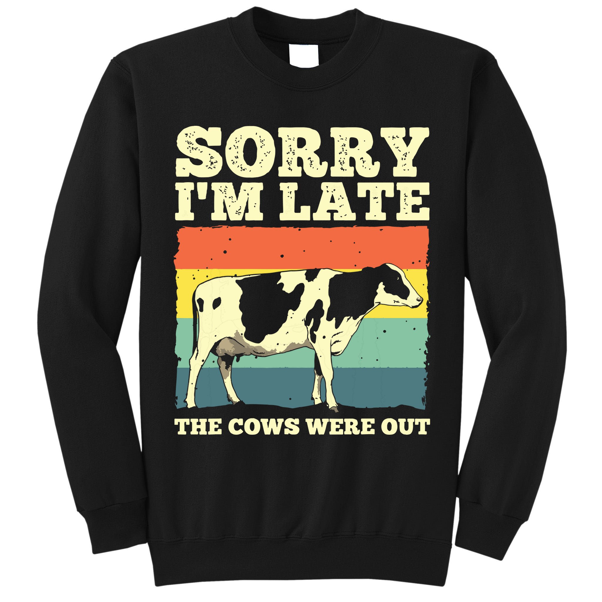 Funny Cow For Men Women Cow Farmer Herd Farming Animal Lover Tall Sweatshirt
