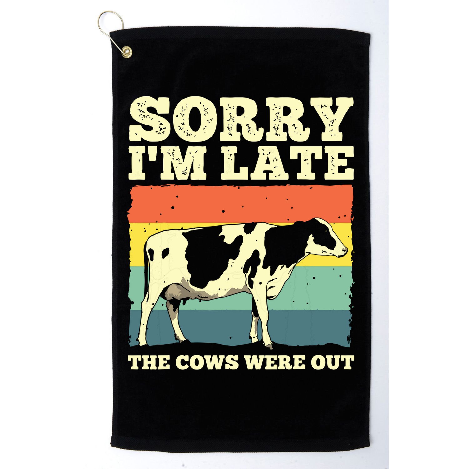 Funny Cow For Men Women Cow Farmer Herd Farming Animal Lover Golf Towel