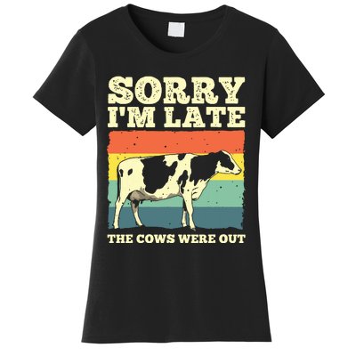 Funny Cow For Men Women Cow Farmer Herd Farming Animal Lover Women's T-Shirt