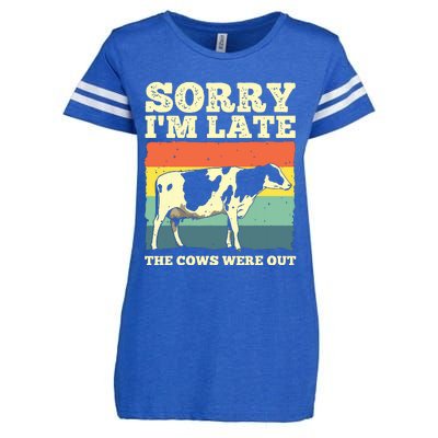 Funny Cow For Men Women Cow Farmer Herd Farming Animal Lover Enza Ladies Jersey Football T-Shirt