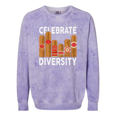 Funny Cigar Colorblast Crewneck Sweatshirt