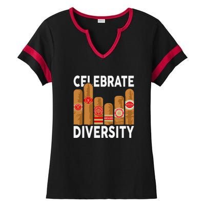 Funny Cigar Ladies Halftime Notch Neck Tee