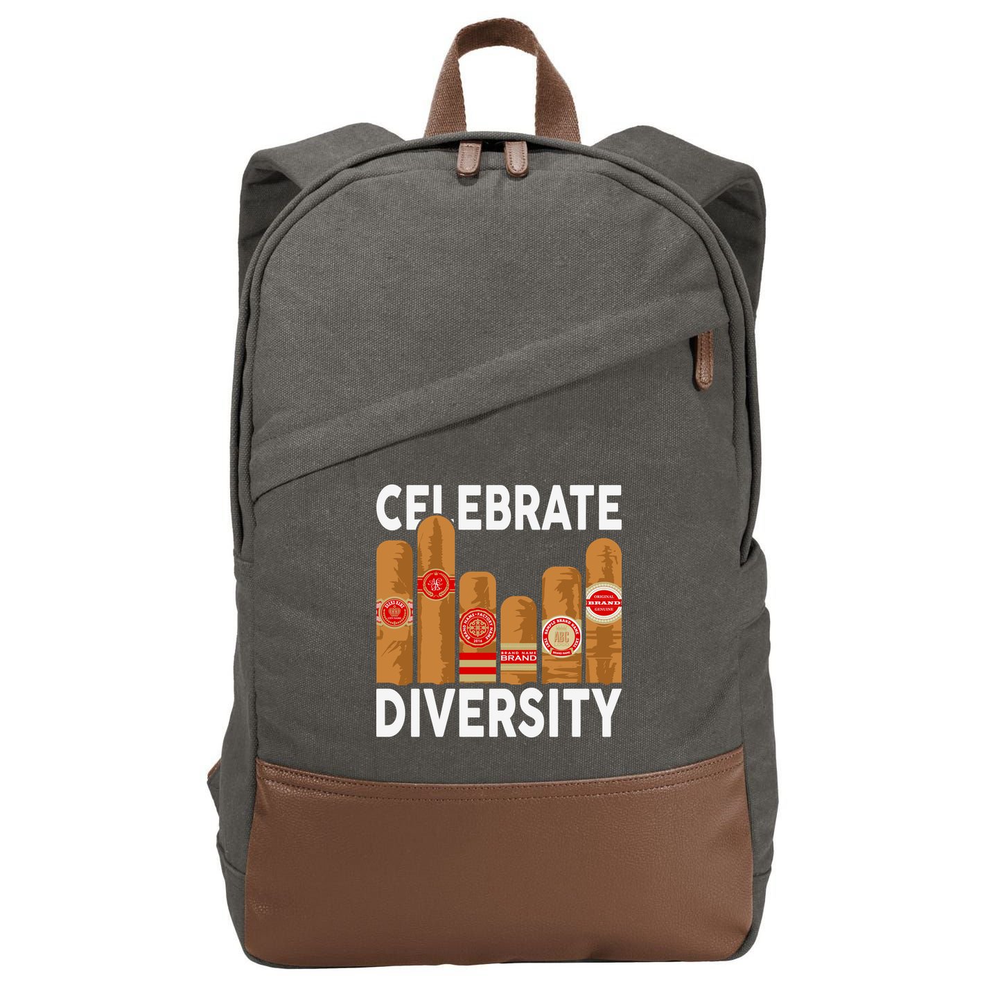Funny Cigar Cotton Canvas Backpack