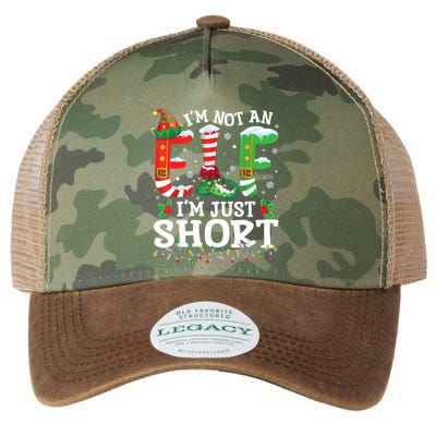 Funny Christmas Family Pajamas IM Not An Elf IM Just Short Legacy Tie Dye Trucker Hat