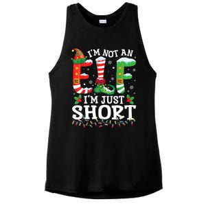 Funny Christmas Family Pajamas IM Not An Elf IM Just Short Ladies PosiCharge Tri-Blend Wicking Tank