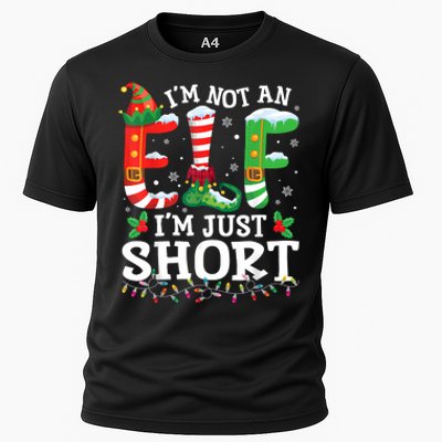 Funny Christmas Family Pajamas IM Not An Elf IM Just Short Cooling Performance Crew T-Shirt