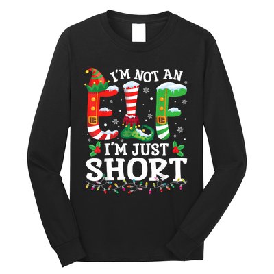 Funny Christmas Family Pajamas IM Not An Elf IM Just Short Long Sleeve Shirt