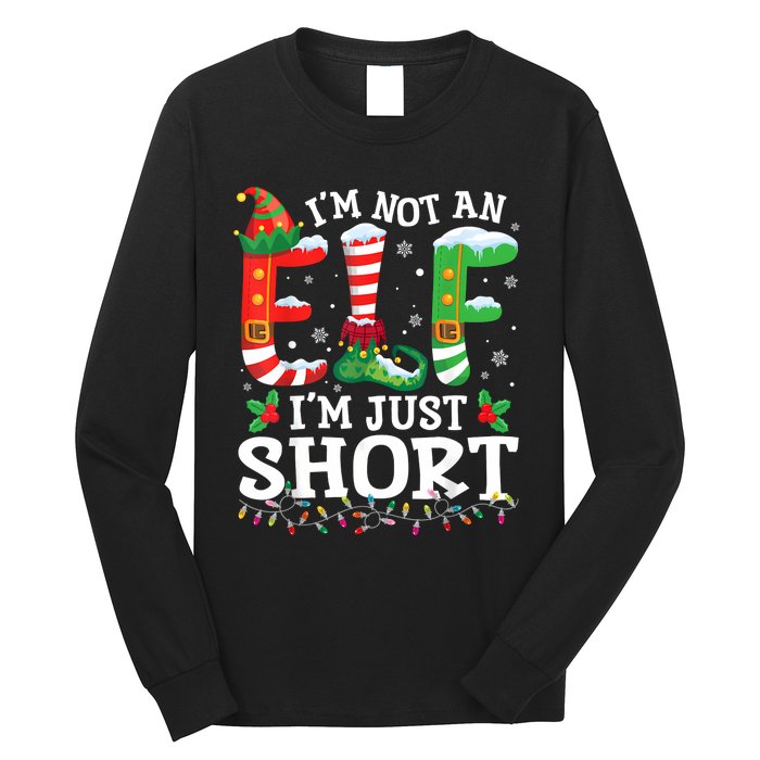 Funny Christmas Family Pajamas IM Not An Elf IM Just Short Long Sleeve Shirt