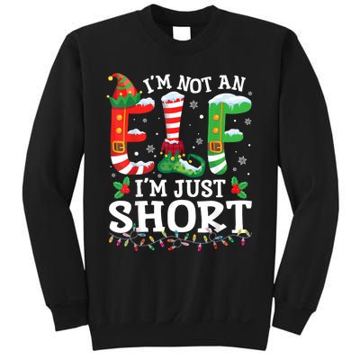 Funny Christmas Family Pajamas IM Not An Elf IM Just Short Sweatshirt