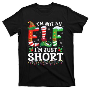 Funny Christmas Family Pajamas IM Not An Elf IM Just Short T-Shirt