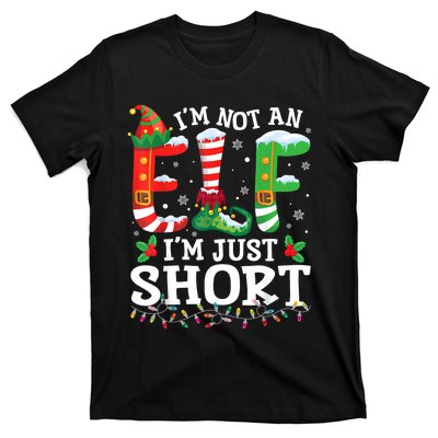 Funny Christmas Family Pajamas IM Not An Elf IM Just Short T-Shirt