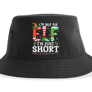 Funny Christmas Family Pajamas IM Not An Elf IM Just Short Sustainable Bucket Hat