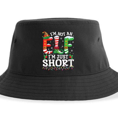 Funny Christmas Family Pajamas IM Not An Elf IM Just Short Sustainable Bucket Hat