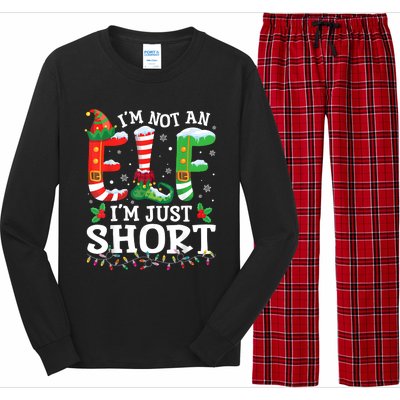 Funny Christmas Family Pajamas IM Not An Elf IM Just Short Long Sleeve Pajama Set