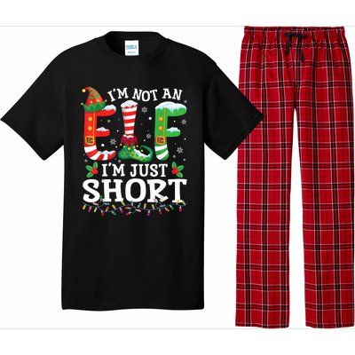 Funny Christmas Family Pajamas IM Not An Elf IM Just Short Pajama Set