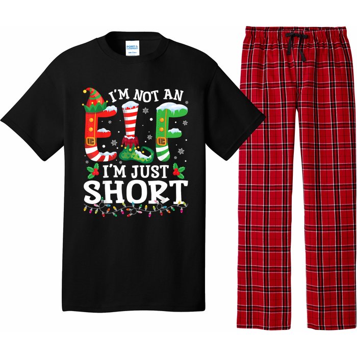 Funny Christmas Family Pajamas IM Not An Elf IM Just Short Pajama Set