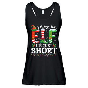 Funny Christmas Family Pajamas IM Not An Elf IM Just Short Ladies Essential Flowy Tank