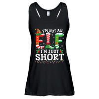 Funny Christmas Family Pajamas IM Not An Elf IM Just Short Ladies Essential Flowy Tank