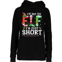 Funny Christmas Family Pajamas IM Not An Elf IM Just Short Womens Funnel Neck Pullover Hood