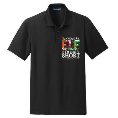 Funny Christmas Family Pajamas IM Not An Elf IM Just Short Dry Zone Grid Polo