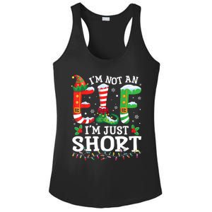 Funny Christmas Family Pajamas IM Not An Elf IM Just Short Ladies PosiCharge Competitor Racerback Tank