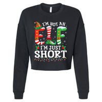 Funny Christmas Family Pajamas IM Not An Elf IM Just Short Cropped Pullover Crew