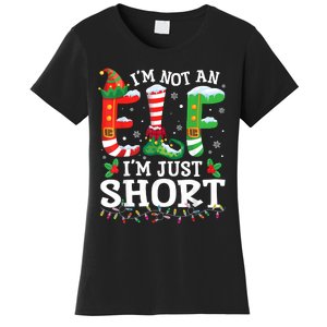 Funny Christmas Family Pajamas IM Not An Elf IM Just Short Women's T-Shirt