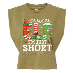 Funny Christmas Family Pajamas IM Not An Elf IM Just Short Garment-Dyed Women's Muscle Tee